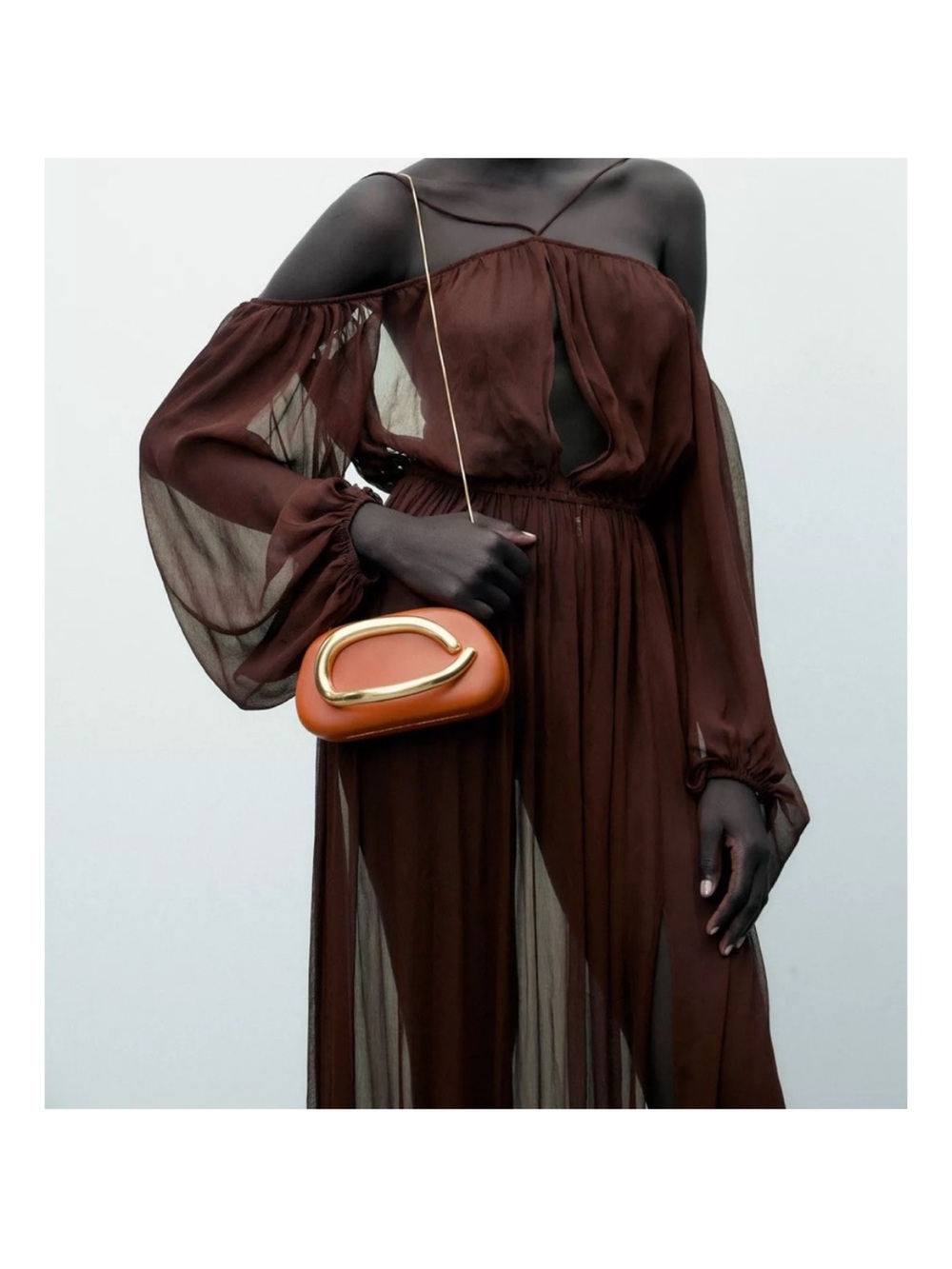 ZARA GOLD CLASP BOX BAG